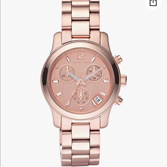 Ladies Michael Kors Runway Chronograph Watch MK5430 rose gold